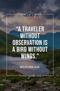 Exploring the Importance of Observation: Why a Traveler Without It Is Like a Bird Without Wings