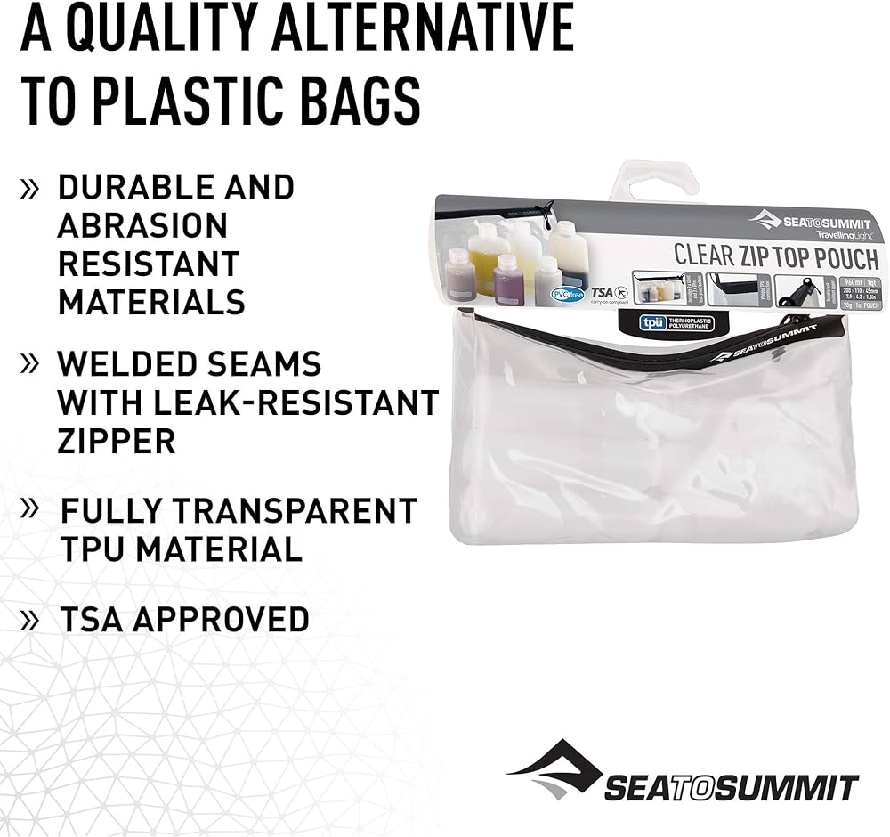 Maximizing Your Travel Experience with the Sea to Summit Travelling Light TPU Clear Zip Top Pouch: A Comprehensive Review