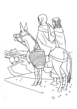 Recreating the Historic Journey: Mary and Joseph’s Travel to Bethlehem Coloring Pages for Young Adventurers