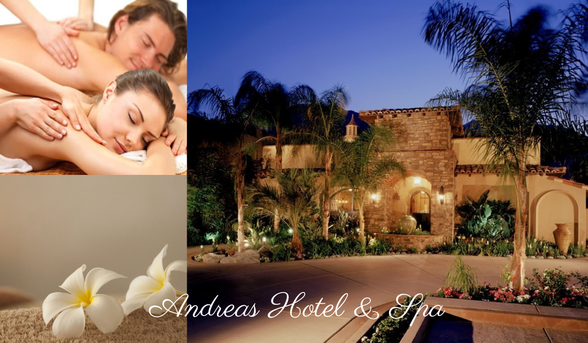 Romantic spa at Andreas Hotel & Spa for anniversary in Palm Springs.