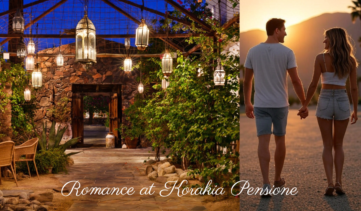 Romance at Korakia Pensione Palm Springs anniversary.
